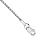 thumbnail image 3 of 14K Solid White Gold 1.5mm Parisian Spiga Wheat Link Chain Anklet Summer Beach Foot Ankle Bracelet, 3 of 4