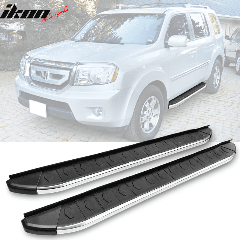 Fits Honda Pilot 09 15 Running Board Side Step Black Silver Set Walmart Com Walmart Com