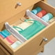 thumbnail image 3 of Separador de cajones mDesign, extensible Dresser Ligne, paquete de 4 unidades, blanco, 3 of 8