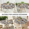 thumbnail image 7 of Baseball Items Pattern Round Fitted Tablecloth with Elastic Edge,Dining Table Cover Waterproof,Outdoor Round Tablecloth for Camping,Dining,Indoor and Outdoor, 7 of 7