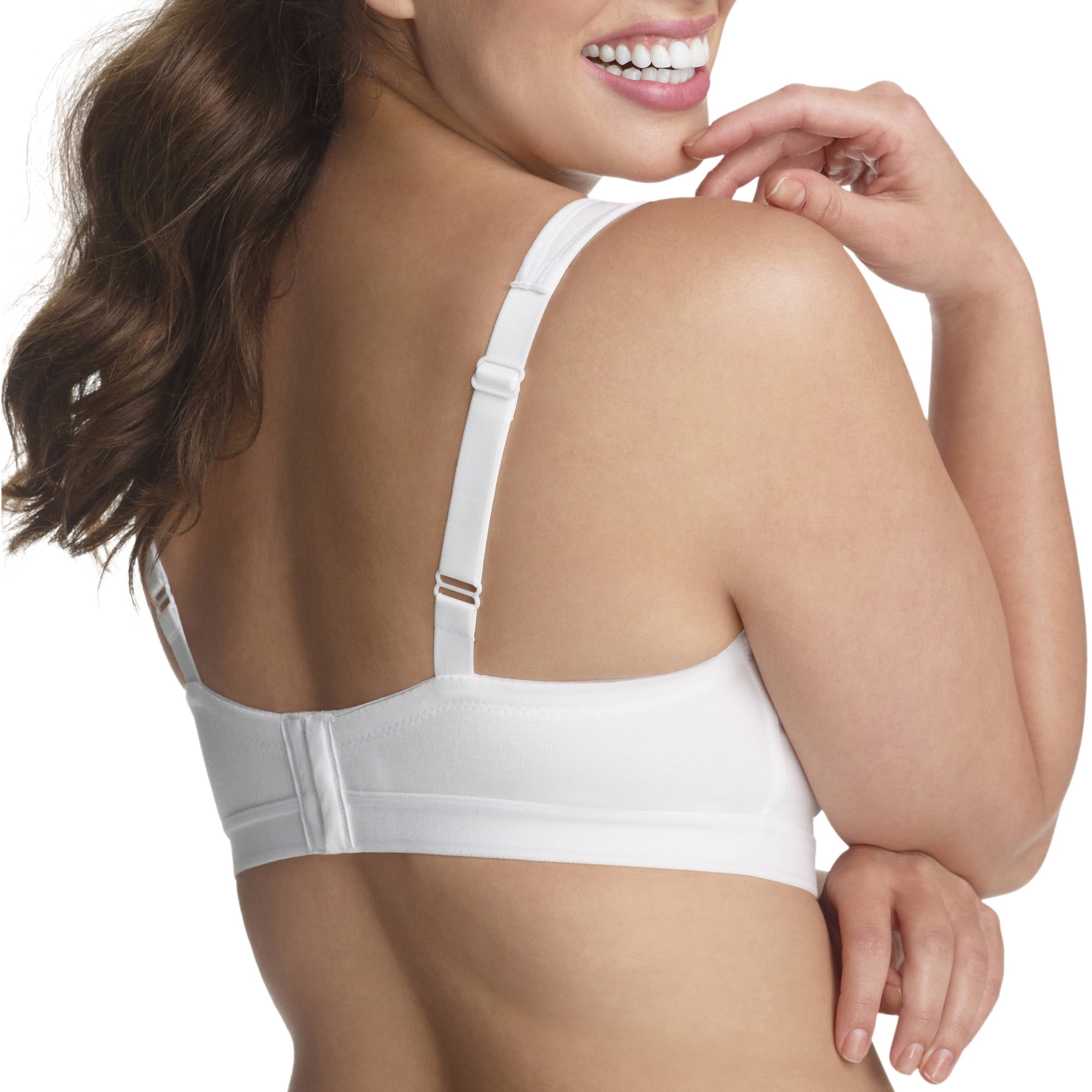 JUST MY SIZE Wirefree Bra with Side & back Smoothing 1259 White 48DD -  Helia Beer Co