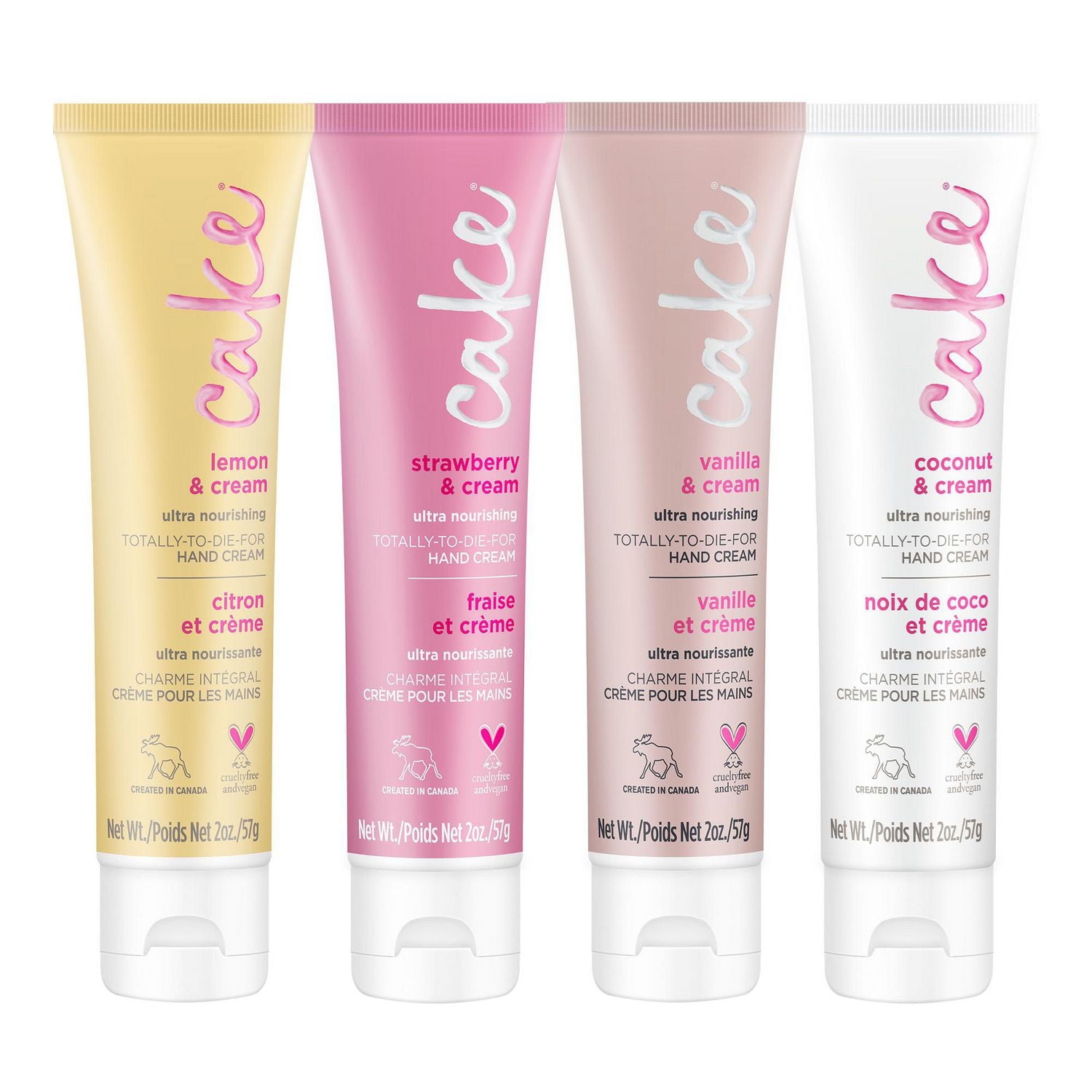 Cake Collection Crème Mains Ultra Nourrissante 4 X 60 ML Ensemble de crème pour les mains nourrissante