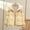 A_ Yellow, variant on Womens Short Puffer Jacket Removable Hood Casual Trendy Winter Warm Puffer Quilted Jackets with Pockets Beige L