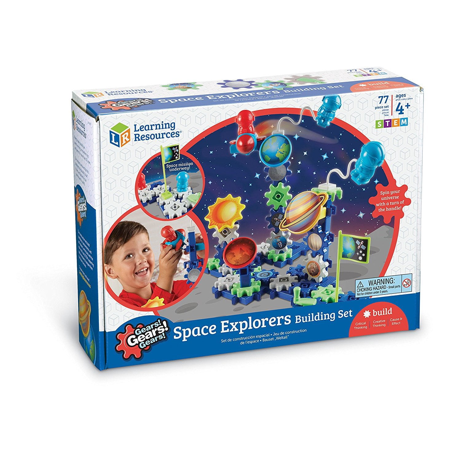 Learning Resources Gears! Gears! Gears! Space Explorers Building Set, Space Toys for Kids, Ages 4+