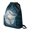 thumbnail image 2 of Xoenoiee Baseball Water Print Drawstring Backpack for Women Men, Large Capacity Sports Bag for Swim Yoga, Portable String Bag Sack for Soccer Basketball Travel Daypack Pouch, 2 of 8