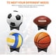 thumbnail image 4 of Nvzi 6 soportes acrílicos para balones de fútbol, baloncesto, voleibol, rugby, vitrinas para trofeos, autógrafos y recuerdos (negros), 4 of 5