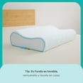 thumbnail image 4 of Almohada Nooz Dual Fresh Memory Foam Cervical Doble Altura Soporte Ergonómico Firme Para Cuello Funda Fresca Lavable, 4 of 8