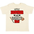 thumbnail image 3 of Inktastic Little Brother and Biggest Fan Baseball Glove and Bat Boys Toddler T-Shirt, 3 of 5