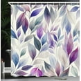 thumbnail image 3 of Ambesonne Lavender Shower Curtain, Art Winter Dancing Leaves, 69"Wx84"L, Blue Grey Pale Purple, 3 of 4