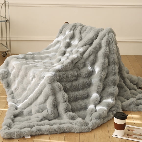 Double-Sided Velvet Fleece Blanket | All-Season Soft & Warm Throw | 55x79 Inches | Solid Colors for Bed, Couch, School Nap & Travel | Machine Washable