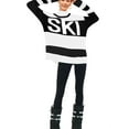 thumbnail image 2 of Womens Sweaters Fall Oversized Color Block Ski Sweater Crewneck Winter Tops, 2 of 5