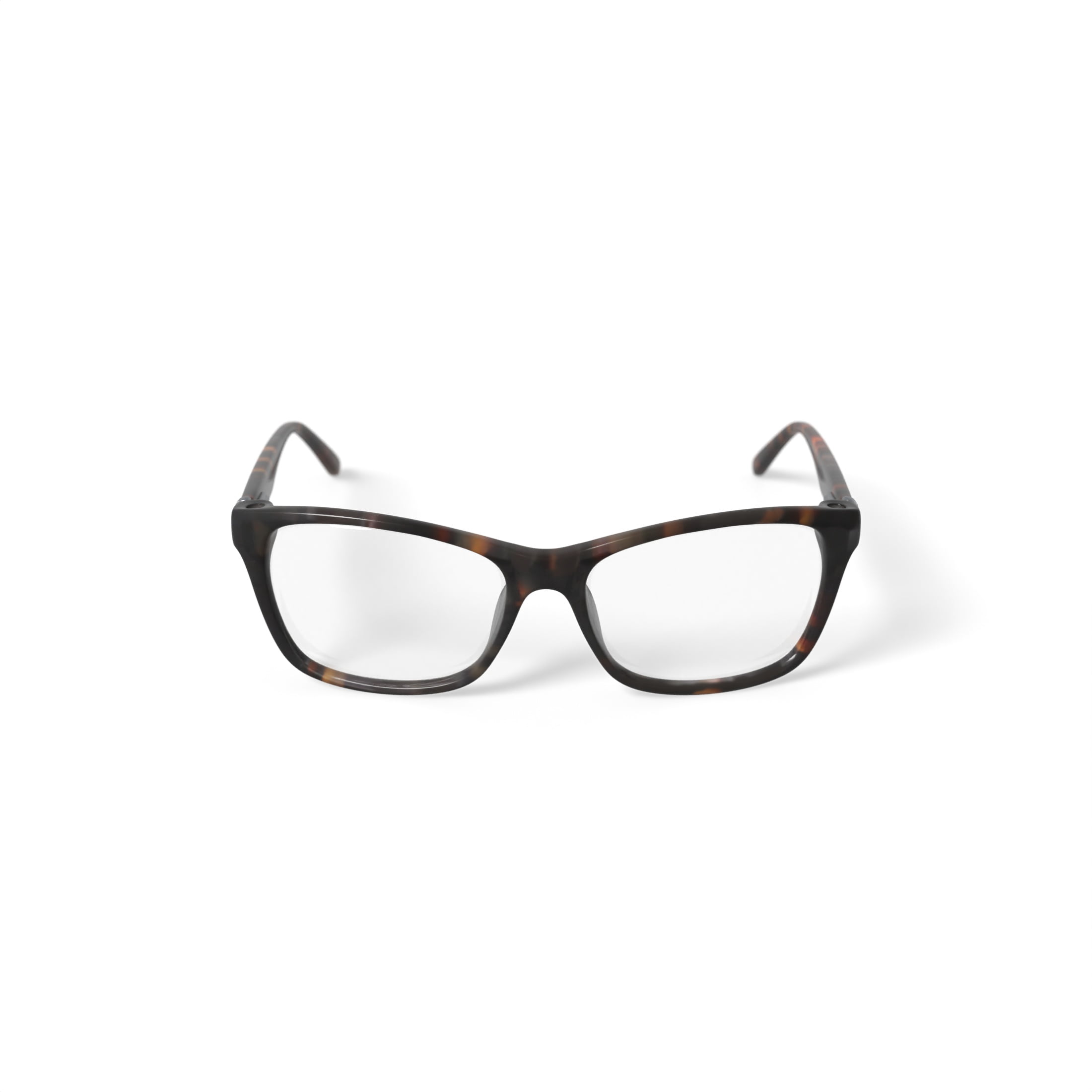 EasyClip Women's EC3321 Square Prescription Eyeglasses with Case, Brown Tortoise