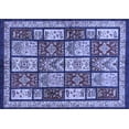 thumbnail image 1 of Ahgly Company Indoor Rectangle Abstract Blue Modern Area Rugs, 7' x 9', 1 of 4