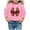 Pink, variant on Girls Sweatshirt Kids Casual Print Crew Neck Long Sleeve Pullover Hoodless Sweatshirt Black 4-5 Years