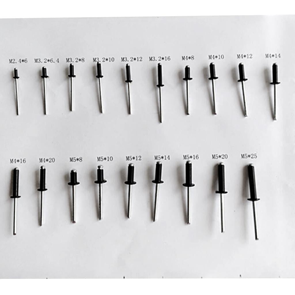 Stainless Stem  50PK Pop Rivets Dome Open stainless Body 2.4mm x 12mm Blind 