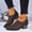 L5-Brown, variant on Women's Leopard Print Faux Suede Low Heeled Booties Pointed Toe Elastic V-Cut Slip On Pumps Comfortable Chunky Block Heel Dress Casual Work Fall Footwear,Blue 43