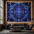 thumbnail image 6 of Botanical Mandala With Moons and Planets, Mystical Boho Style for Celestial Art Lovers, Cosmic Wall Art, Housewarming Gift, Tapestry Wall Hanging for Bedroom and Meditation Room, 6 of 7