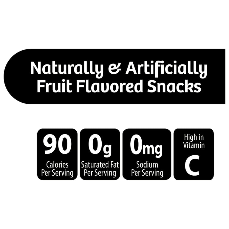 Great Value Tangy Fruit Smiles Snacks, 40 Count, Chewy Fruity