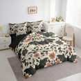 thumbnail image 3 of Manfei Halloween Bat Bedding Comforter Set 7 Pieces, Vintage Floral Flower Queen Bedding Sets, Hippie Wildlife Queen Sheet Sets, Super Cozy Room Decor, 3 of 8