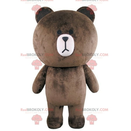 Big plump and brown teddy bear mascot