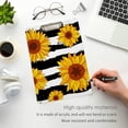 thumbnail image 5 of FMSHPON Stripe Sunflower Clipboard Hardboard Wood Nursing Clip Board and Pull for Standard A4 Letter 13x9 inches, 5 of 8