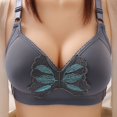 thumbnail image 2 of Wdgfv Bras for Older Women Charm Front Button Push Up Bras Supportive Lifting Bra Full Coverage Back Fat Wirefree Bras Silver 44, 2 of 5
