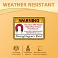 thumbnail image 3 of 10Pcs Strong Magnetic Field Warning Label Decal Sticker PVC Warning Magnetic Field Waterproof Sign Sticker Magnetic Vinyl Danger Self Adhesive Decal for Magnetic Area Workplace 7.1x5.1 Inch, 3 of 9