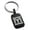 Black, variant on Stainless Steel Letter M Initial Empire Monogram Engraved Small Rectangle Dog Tag Charm Keychain Keyring