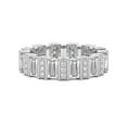 thumbnail image 2 of Baguette & Round Shape Lab Grown Diamond Jordan Eternity Ring For Women | 6 Carat IGI Certified 14K White Gold | FG-VS Quality Friendly Diamonds Eternity Ring Size 7.5, 2 of 4