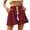 Wine, variant on Aayomet Women Shorts for Summer High Waisted Shorts Cute Beach Casual Shorts,Black XXL