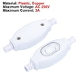 thumbnail image 4 of Uxcell 6mm Inline Cord Switch Waterproof Appliance Switch AC 250V 3A ON/Off Rocker Switch IP65, White, 4 of 6
