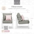 thumbnail image 2 of Elle Decor Mirabelle Fauteuil d'Extérieur avec Accoudoirs, Gris et Blanc Français, 2 of 15