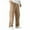 Khaki, variant on CQONEPT Mens Cargo Sweatpants Side Button Wide Leg Drawstring Pant Bootcut Fashion Trousers with Multi Pockets Black M