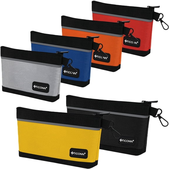 TICONN 6 pack Tool Pouches with Zipper, 1680D Oxford Waterproof Tool Bags Combo