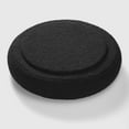 thumbnail image 3 of WestinTrends Mid-Century Modern Faux Sherpa Round Storage Ottoman, Black, 3 of 14