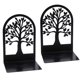 thumbnail image 1 of Bookends Pair - Book Ends to Hold Books, Tree of Life - Home, Office & Bookshelf Decorative Book Stopper - Rust-Proof Metal & Anti-Slip - Shelves Bookend Holder - Black, 1 of 5