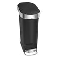 thumbnail image 2 of Simplehuman - Poubelle - Couvercle Rabattable - 10.6 gal - Pédale - Plastique - Noir, 2 of 4