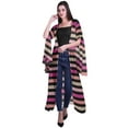 thumbnail image 2 of Moomaya Cardigan Long en Georgette Imprimée pour Femmes, Vêtements de Plage, Cache-Maillot, 2 of 5