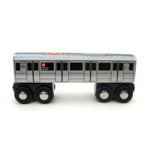 Munipals Wooden Railway NYC Subway Car D Train