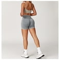 thumbnail image 4 of Pantalones cortos de entrenamiento for mujer, cintura alta, control de barriga, sin costuras, yoga, gimnasio, ciclismo, pantalones cortos activos, 4 of 7