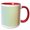 Red/White, variant on 3drose, Print of Gradient Peach into Blue and Mint, 15oz Two-tone Blue Mug
