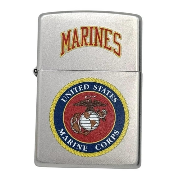 Zippo U.S. Marine Corps Classic Windproof lighters - Christmas, Halloween & Valentines Day Gift (Satin CL)
