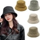 thumbnail image 4 of Sombreros De Cubo De Invierno Con Cuerda Ajustable, Gorros De Guata De Celosía De Color Sólido, Sombrero De Pescador De Lavabo Unisex seitruly AP007034-03, 4 of 6