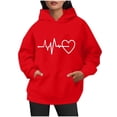 thumbnail image 4 of Patlollav Hoodies for Women Comfortable Hooded Sweatshirts Oversized Pullover Long Sleeve Ladies Tops with Pocket, 4 of 6