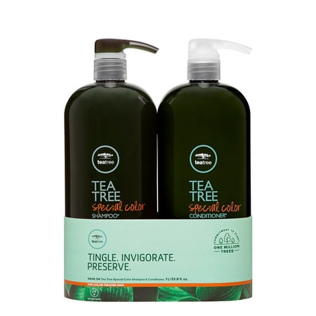 ($79 Value) Paul Mitchell Tea Tree Special Color Shampoo and Conditioner Liter Duo Set, 33.8oz