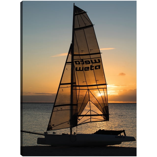 Cuadro Decorativo - Barco de playa Polinesia