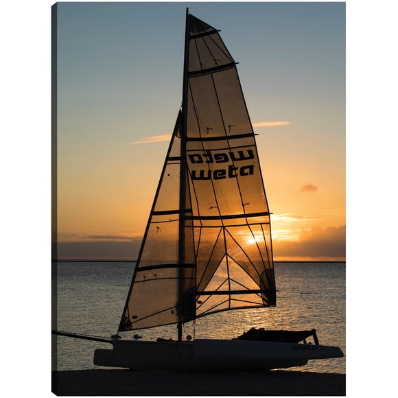 Cuadro Decorativo - Barco de playa Polinesia