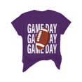 thumbnail image 4 of Charmgo Haut pour Femmes T-Shirts Tendance pour Jour de Match T-Shirt Imprimé 2D Manches Courtes Col Rond T-Shirt Mode Léger Doux Tenue Décontractée pour Femmes Football Violet TTTG, 4 of 4