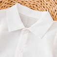 thumbnail image 6 of GCETTIC Toddler Baby Boys Summer Outfits Short Sleeve Solid Color T-Shirt Tops Shorts Sets 2Pcs Baby Boys Cotton Clothes White 2-3 Years, 6 of 6