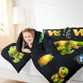 thumbnail image 3 of Erosebridal Kids Dinosaur Full Size Comforter Sets for Boys Girls, Dino Letter W Bedding Sets, Black Reversible 3pcs, 1 Comforter and 2 Pillowcases, 3 of 6